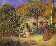 Pierre-Auguste Renoir Photo of painting Garden Scene in Britanny. oil painting reproduction